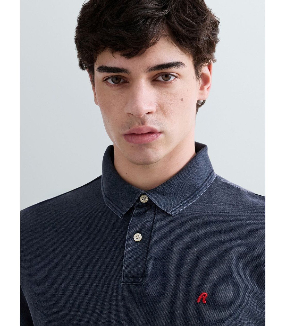 マーブルダイコットンピケポロシャツ 詳細画像 ダークネイビー 5